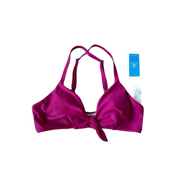 CUPSCHE Fuchsia Knot Bikini Top Size Medium NEW - Picture 1 of 5